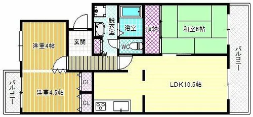 グリーンヒル小金台【3階】の間取り