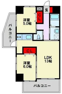 LE GRAND BLEU TROIS【9階】の間取り