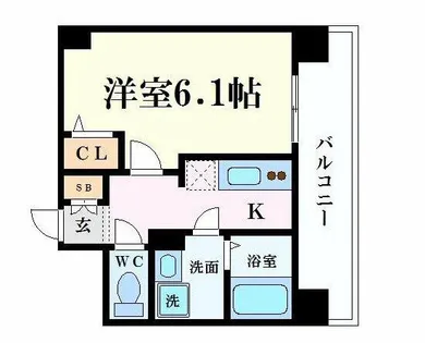 エスリード南森町【5階】の間取り