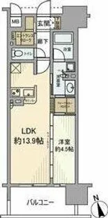 リビオ住吉駅前【13階】の間取り