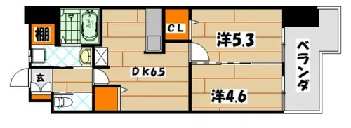 グランエスパシオ浅野【402号室】の間取り