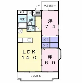 ニューエクセレント21【2階】の間取り