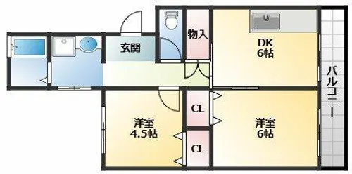 グリーンハイツ松原【1階】の間取り