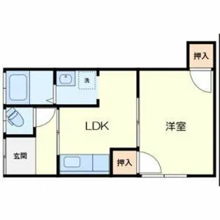 メビウス土師ノ里ハイツ【2階】の間取り