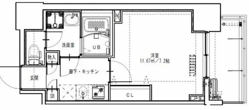 ファーストフィオーレ九条Ⅲ【12階】の間取り