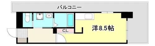 WILLDO浜崎通【9階】の間取り