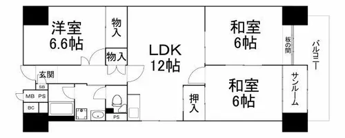 大阪府大阪市城東区鴫野西5丁目【マンション】の間取り