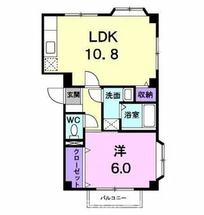 サンループ3番館【2階】の間取り