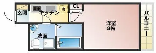 SERENiTE江坂四番館【6階】の間取り