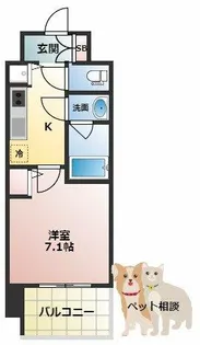 スプランディッド新大阪V【5階】の間取り