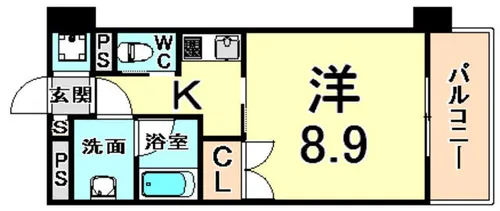 ベルファース尼崎【5階】の間取り