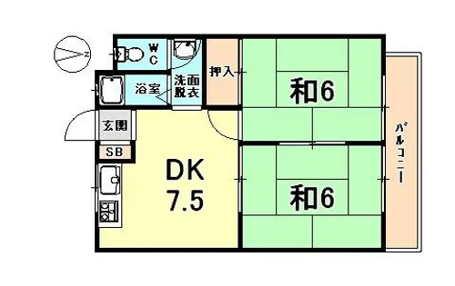 コーポ白峰【3階】の間取り