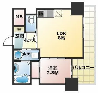 1LDKの間取り画像