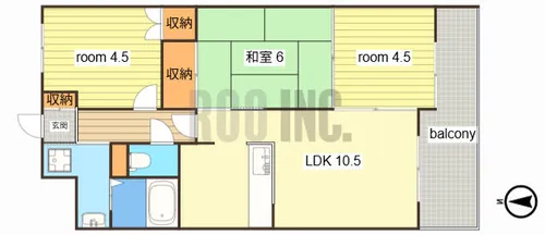 ルピナス南大路【801号室】の間取り