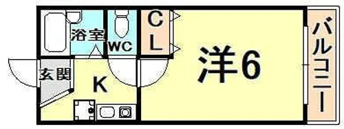 コンフォート甲子園【2階】の間取り
