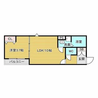 Agr?石橋【1階】の間取り