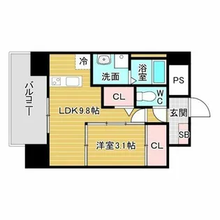 エル・セレーノ新大阪北【13階】の間取り