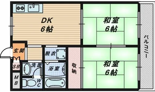 プレステージ菱木【1階】の間取り