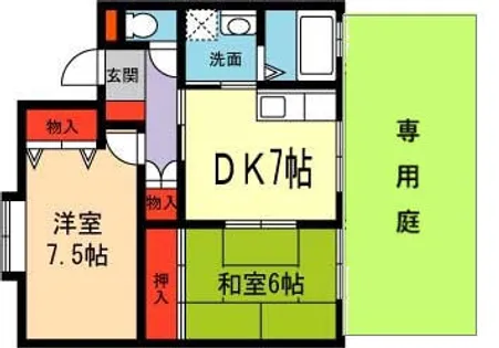 西田ハイツ【101号室】の間取り