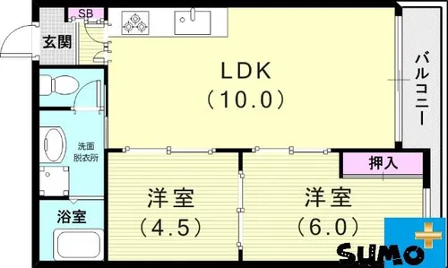サンパレス【302号室】の間取り