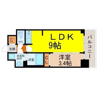 プレサンス名駅南エディフィス【9階】の間取り