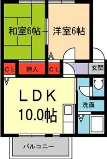 パナハイツ清和台【2階】の間取り
