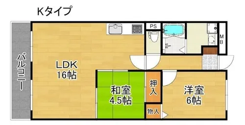 パティオ北加賀屋 南棟【2階】の間取り
