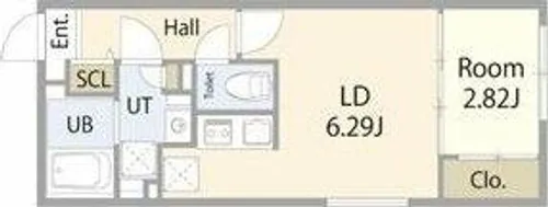 リーデンス今池【4階】の間取り