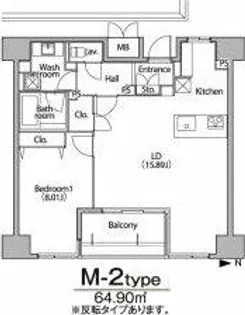 グラン・アベニュー栄【13階】の間取り