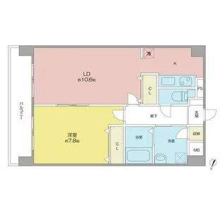グランシャリオ覺王山【8階】の間取り