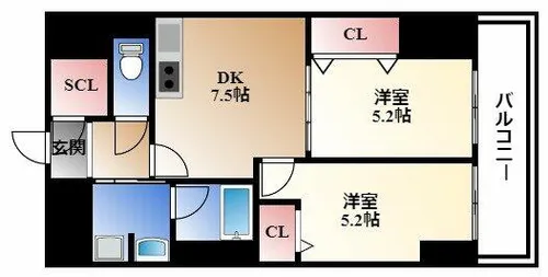 パークアクシス新栄【7階】の間取り