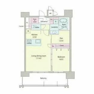 アデグランツ大須【14階】の間取り