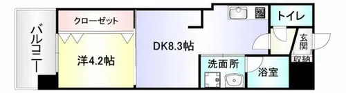 オーヴィジョンQULAS小倉金田【11階】の間取り