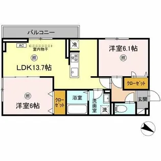 vivable palais(ヴィヴァブルパレ)【3階】の間取り