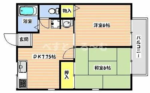 シティハイムセルバ【101号室】の間取り