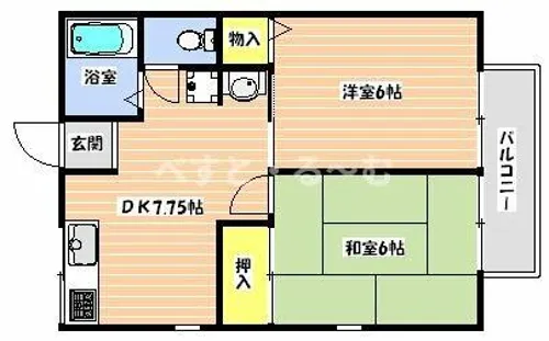 シティハイムセルバ【101号室】の間取り