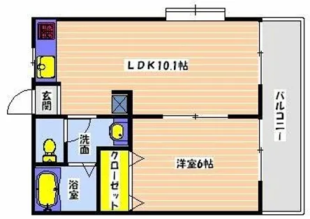サンプレタ貴崎【101号室】の間取り