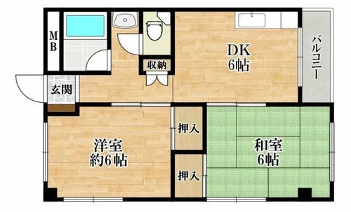 松ヶ丘マンション【3階】の間取り