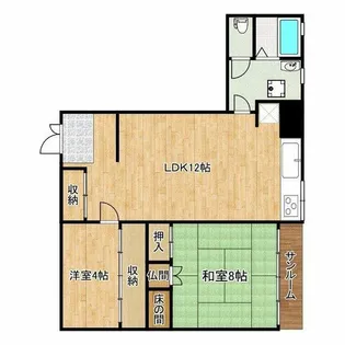 早岡ビル【4階】の間取り