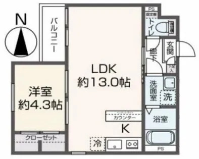 fika(フィーカ)城野【1階】の間取り