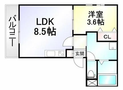 クロノ戸畑Ⅱ【1階】の間取り