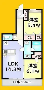 モアプラス日明エントラーダ【5階】の間取り
