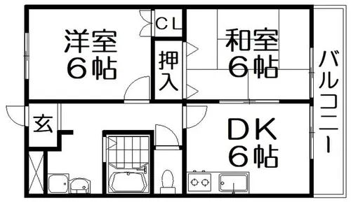 アビリティK【4階】の間取り