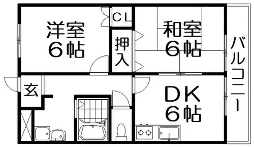 アビリティK【4階】の間取り