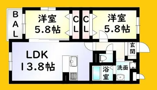 KIRA HIAGARI【5階】の間取り