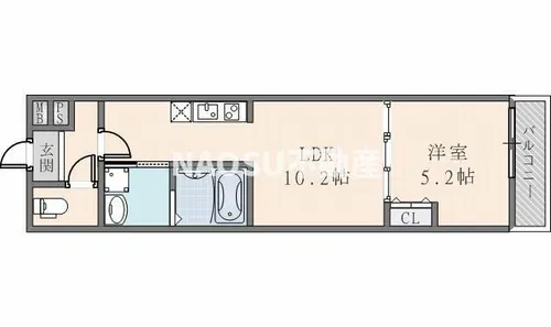 フジパレス東花園駅北Ⅰ番館【202号室】の間取り