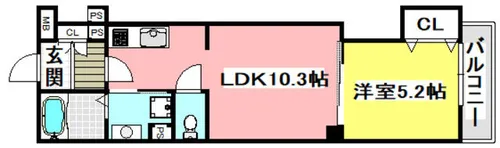ラモーナ一津屋Ⅱ【2階】の間取り