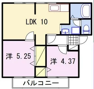 第二グリーンハイツ【201号室】の間取り