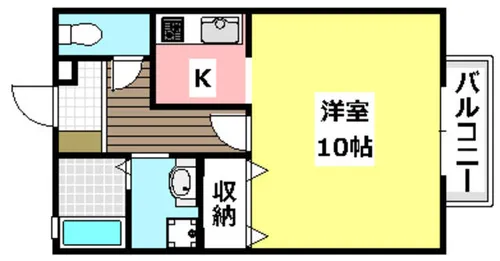 パークサイドヒロツグA棟【102号室】の間取り