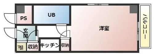 キューブ東塚口【1階】の間取り